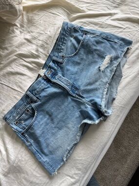Madewell Light Blue Distressed Denim Jean Shorts